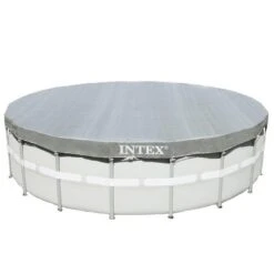Intex - 18 Ft Round Deluxe Pool Cover For Metal Frame Pools -Clean Pool Supply 18 Ft Round Deluxe Pool Cover for Metal Frame Pools 5