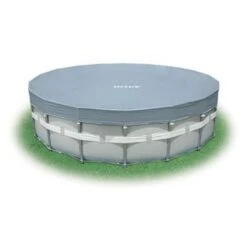 Intex - 18 Ft Round Deluxe Pool Cover For Metal Frame Pools -Clean Pool Supply 18 Ft Round Deluxe Pool Cover for Metal Frame Pools 9