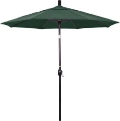 7.5 Ft Market Umbrella Bronze/Red -Clean Pool Supply 2 ft Market Umbrella with Bronze Aluminum Pole 195