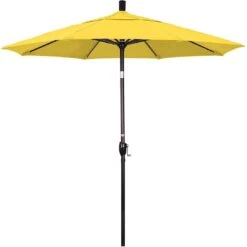 7.5 Ft Market Umbrella Bronze/Kiwi -Clean Pool Supply 2 ft Market Umbrella with Bronze Aluminum Pole 36