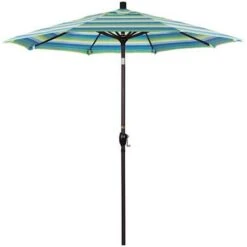 7 1/2 Ft Push Button Tilt Patio Umbrella In Sunbrella Fabric -Clean Pool Supply 2 ft Push Button Tilt Patio Umbrella in Sunbrella Fabric 5