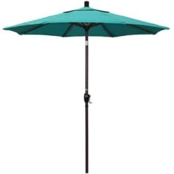 7 1/2 Ft Push Button Tilt Patio Umbrella In Sunbrella Fabric -Clean Pool Supply 2 ft Push Button Tilt Patio Umbrella in Sunbrella Fabric 7