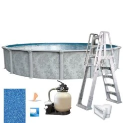 Ambassador 12' X 52" Round Above Ground Pool Package -Clean Pool Supply Ambassador 12 x 52 Round Above Ground Pool Package 5