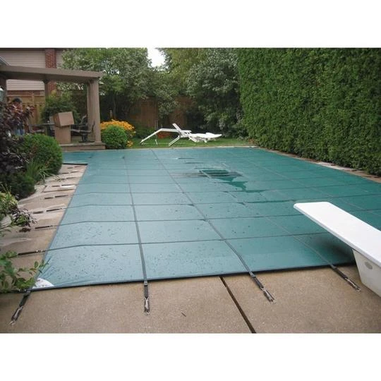 Hinspergers - Aqua Master 18 X 36 Solid Safety Cover - Rectangle With Center End Step Green 5 Hinspergers - Aqua Master 18 X 36 Solid Safety Cover - Rectangle With Center End Step Green - Image 3