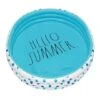 Rae Dunn - Aqua Polka Dot Inflatable Mini Pool - Hello Summer -Clean Pool Supply Aqua Polka Dot Inflatable Mini Pool Hello Summer