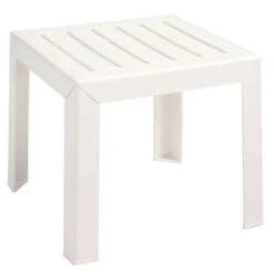 Bahia Contract-Grade Side Table - White -Clean Pool Supply Bahia Contract Grade Resin Side Table 2