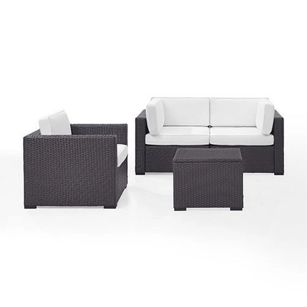 Crosley - Biscayne 4 Piece Wicker Set With Mist Cushions - Two Corner Chairs, Arm Chair & Coffee Table 13 Crosley - Biscayne 4 Piece Wicker Set With Mist Cushions - Two Corner Chairs, Arm Chair & Coffee Table - Image 11