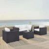 Crosley - Biscayne Mist 5-Piece Wicker Set With 2 Armchairs, 2 Corner Chairs And Coffee Table -Clean Pool Supply Biscayne 5 Piece Wicker Set with 2 Armchairs 2 Corner Chairs and Coffee Table 28