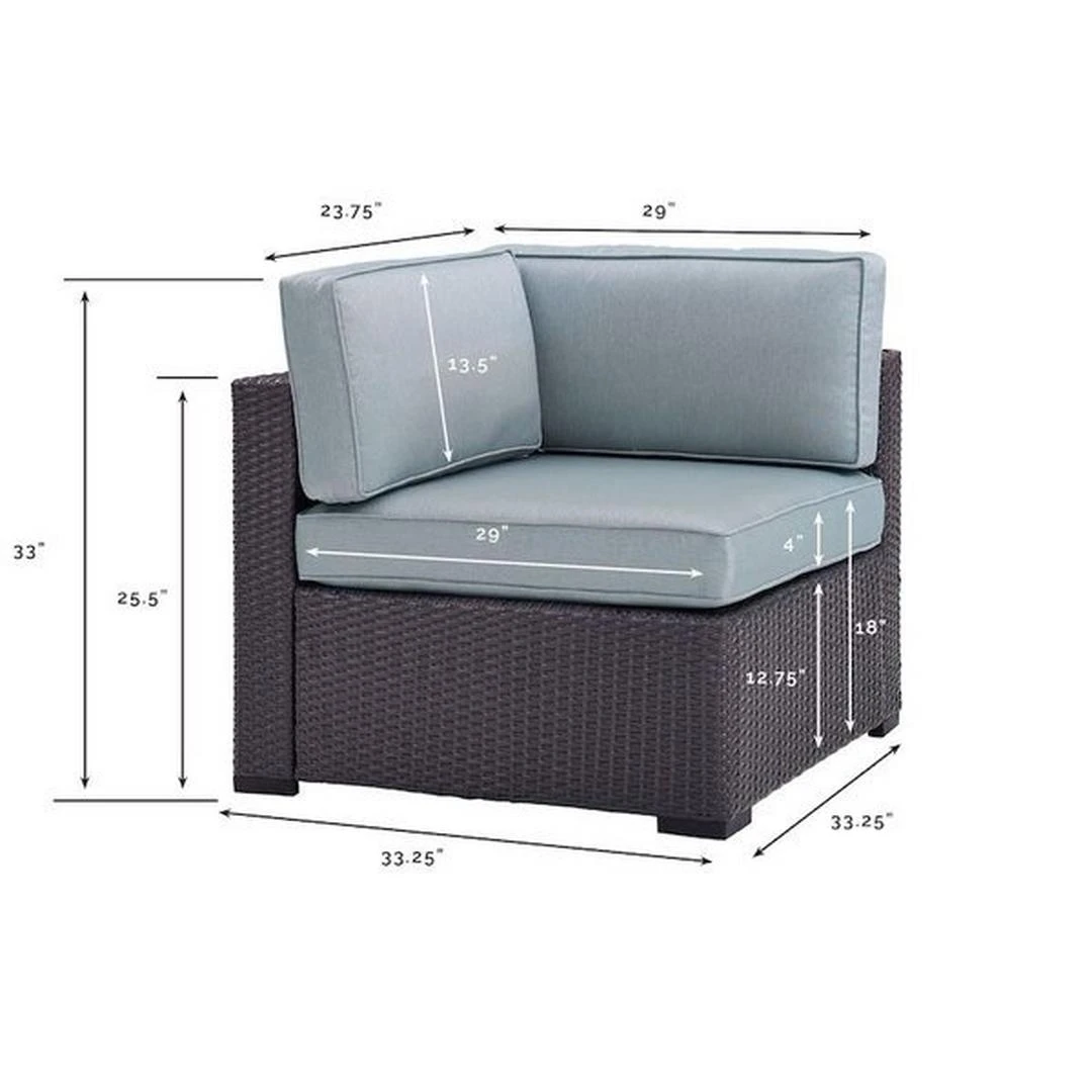 Crosley - Biscayne Corner Chair With Mist Cushions 12 Crosley - Biscayne Corner Chair With Mist Cushions - Image 10