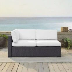 Crosley - Biscayne Loveseat With Mist Cushions