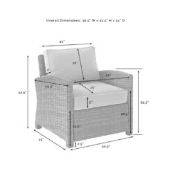 Crosley - Bradenton 5-Piece Wicker Sofa Set With Fire Table, Gray 40 Crosley - Bradenton 5-Piece Wicker Sofa Set With Fire Table, Gray -Clean Pool Supply Bradenton 5 Piece Wicker Sofa Set with Fire Table Gray 18