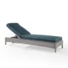 Crosley - Bradenton Outdoor Wicker Chaise Lounge, Navy -Clean Pool Supply Bradenton Outdoor Wicker Chaise Lounge Navy