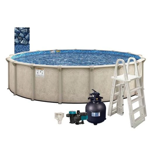Cascade 18' X 52" Round Above Ground Pool Package 3 Cascade 18' X 52" Round Above Ground Pool Package