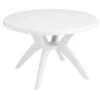 GROSFILLEX - Ibiza 46-in. Round Resin Table - Sandstone -Clean Pool Supply Contract Grade Resin Outdoor Tables