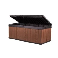 Keter - Darwin 100 Gallon Resin Large Deck Box, Brown -Clean Pool Supply Darwin 100 Gallon Resin Large Deck Box Brown 6