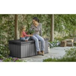 Keter - Darwin 100 Gallon Storage Deck Box, Brown -Clean Pool Supply Darwin 100 Gallon Storage Deck Box Brown 3