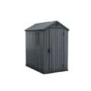 Keter - Darwin 4 X 6 Outdoor Shed, Grey -Clean Pool Supply Darwin 4 x 6 Outdoor Shed Grey