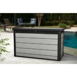 Keter - Denali Deck Box 200 Gallons, Grey -Clean Pool Supply Denali Deck Box 200 Gallons Grey 4