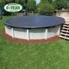 Economy 12' Round Winter Pool Cover With 20 Cover Clips -Clean Pool Supply Economy 12 Round Winter Pool Cover with 20 Cover Clips