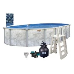 Eden 16'x32' X 52" Oval Above Ground Pool Package -Clean Pool Supply Eden 16x32 x 52 Oval Above Ground Pool Package 7