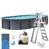 Edge 18'x33' X 52" Oval Above Ground Pool Package -Clean Pool Supply Edge 18x33 x 52 Oval Above Ground Pool Package