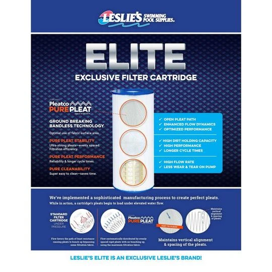 Leslie's - Elite Replacement Filter Cartridge For Pentair Clean & Clear Plus 520 4 Leslie's - Elite Replacement Filter Cartridge For Pentair Clean & Clear Plus 520 - Image 2