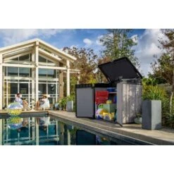 Keter - Elite Store Resin Outdoor Storage Shed, Grey -Clean Pool Supply Elite Store Resin Outdoor Storage Shed Grey 8