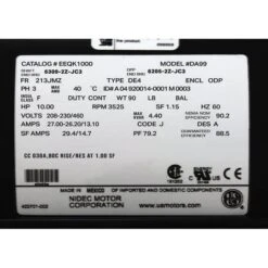 U.S. Motors - Emerson 215JMZ EQ Single Speed 15HP Full Rated Commercial Motor -Clean Pool Supply Emerson 215JMZ EQ Single Speed 15HP Full Rated Commercial Motor 1