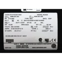 U.S. Motors - Emerson 215JMZ EQ Single Speed 15HP Full Rated Commercial Motor -Clean Pool Supply Emerson 215JMZ EQ Single Speed 15HP Full Rated Commercial Motor 7