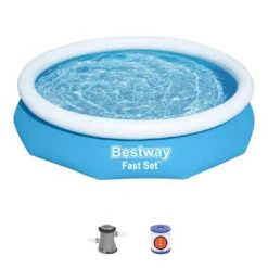 Bestway - Fast Set 10' Round Inflatable Pool Set -Clean Pool Supply Fast Set 10 Round Inflatable Pool Set 6