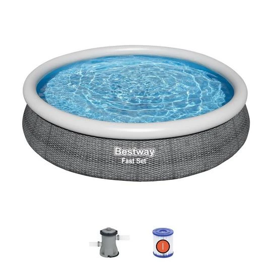 Bestway - Fast Set 12' Round Inflatable Pool Set 4 Bestway - Fast Set 12' Round Inflatable Pool Set - Image 2
