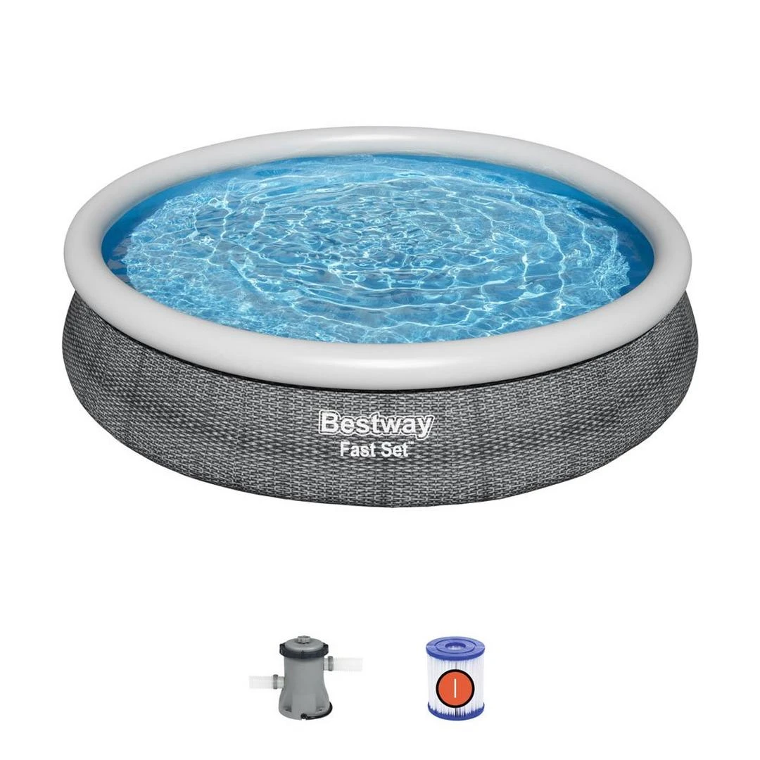 Bestway - Fast Set 12' Round Inflatable Pool Set 9 Bestway - Fast Set 12' Round Inflatable Pool Set - Image 7