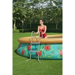 Bestway - Fast Set Paradise Palms 15' Round Inflatable Pool Set 41 Bestway - Fast Set Paradise Palms 15' Round Inflatable Pool Set -Clean Pool Supply Fast Set Paradise Palms 15 Round Inflatable Pool Set 19