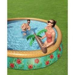 Bestway - Fast Set Paradise Palms 15' Round Inflatable Pool Set 26 Bestway - Fast Set Paradise Palms 15' Round Inflatable Pool Set -Clean Pool Supply Fast Set Paradise Palms 15 Round Inflatable Pool Set 4
