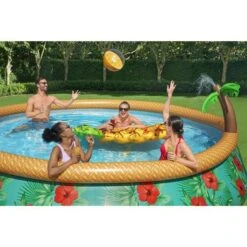 Bestway - Fast Set Paradise Palms 15' Round Inflatable Pool Set 27 Bestway - Fast Set Paradise Palms 15' Round Inflatable Pool Set -Clean Pool Supply Fast Set Paradise Palms 15 Round Inflatable Pool Set 5