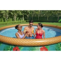 Bestway - Fast Set Paradise Palms 15' Round Inflatable Pool Set 30 Bestway - Fast Set Paradise Palms 15' Round Inflatable Pool Set -Clean Pool Supply Fast Set Paradise Palms 15 Round Inflatable Pool Set 8