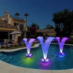 Sondpex - Floating Spray Fountain With Light Show -Clean Pool Supply Floating Spray Fountain with Light Show 5