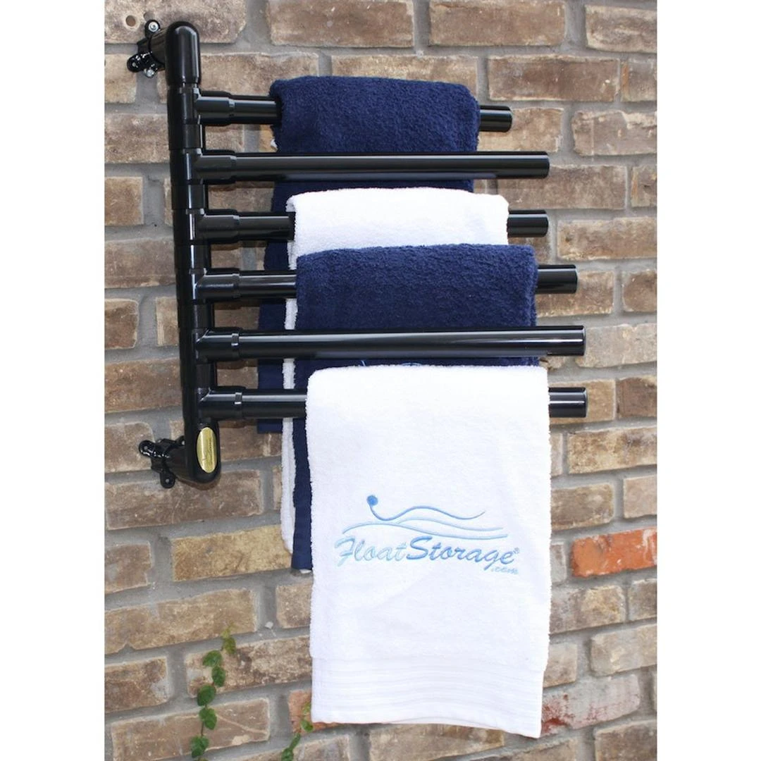 Float Storage - Hanging Towel Rack, Black - 6 Towels 6 Float Storage - Hanging Towel Rack, Black - 6 Towels - Image 4
