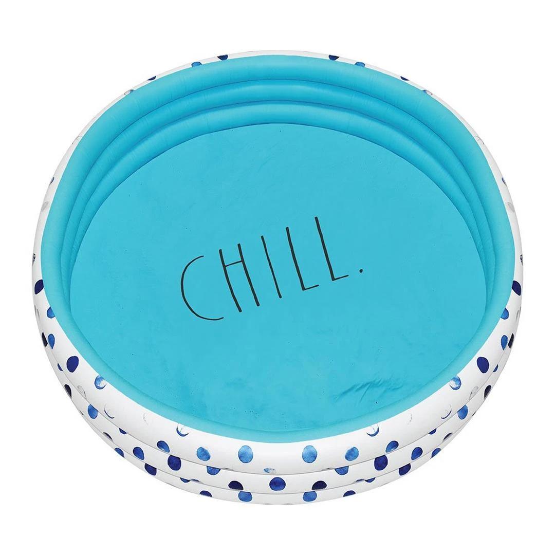 Rae Dunn - Indigo Polka Dot Inflatable Mini Pool - Chill 5 Rae Dunn - Indigo Polka Dot Inflatable Mini Pool - Chill - Image 3