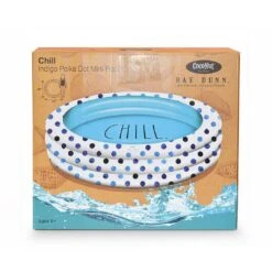 Rae Dunn - Indigo Polka Dot Inflatable Mini Pool - Chill 9 Rae Dunn - Indigo Polka Dot Inflatable Mini Pool - Chill -Clean Pool Supply Indigo Polka Dot Inflatable Mini Pool Chill 3