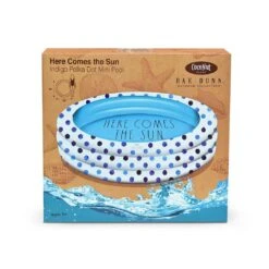 Rae Dunn - Indigo Polka Dot Inflatable Mini Pool - Here Comes The Sun -Clean Pool Supply Indigo Polka Dot Inflatable Mini Pool Here Comes The Sun 3