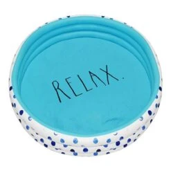 Clean Pool Supply 9 Rae Dunn - Indigo Polka Dot Inflatable Mini Pool - Relax