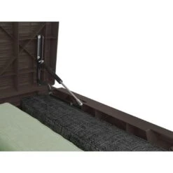 Keter - Java XXL 230 Gallon Resin Rattan-Style Outdoor Storage Deck Box, Brown -Clean Pool Supply Java XXL 230 Gallon Resin Rattan Style Outdoor Storage Deck Box Brown 8