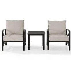 Kaplan 3Pc Outdoor Seating Set - Oatmeal -Clean Pool Supply Kaplan 3 Pc Outdoor Seating Set 11