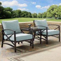Kaplan 3Pc Outdoor Seating Set - Oatmeal -Clean Pool Supply Kaplan 3 Pc Outdoor Seating Set 6