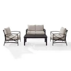 Kaplan 4-Pc Outdoor Seating Set - Mist -Clean Pool Supply Kaplan 4 Pc Outdoor Seating Set 2