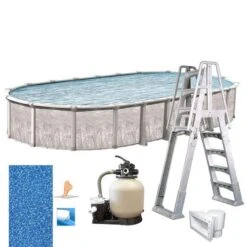 Marina 15'x26' X 52" Oval Above Ground Pool Package
