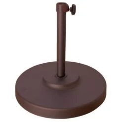 California Umbrella - Classic 50 Lb. Umbrella Base Stand, Bronze -Clean Pool Supply Metal Umbrella Base Black or Bronze Cast Iron Bases For Umbrellas 11