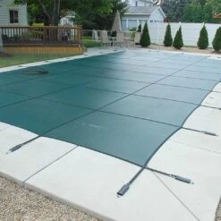 GLI - 18' X 36' Rectangle With 4' X 8' Left Side Step Mesh Safety Pool Cover, Blue 5 GLI - 18' X 36' Rectangle With 4' X 8' Left Side Step Mesh Safety Pool Cover, Blue -Clean Pool Supply Original Mesh 18 x 36 Rectangle with 4 x 8 Left Side Step Safety Pool Cover 5