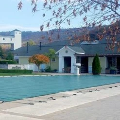 GLI - Mesh 20' X 40' Rectangle With 3' X 8' Center End Step Safety Cover, Green -Clean Pool Supply Original Mesh Safety Pool Cover 20x40 ft Rectangle with Center Step 7